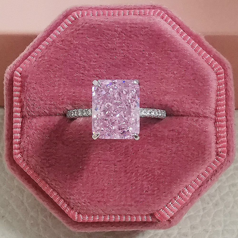 Emerald Cut Crystal Ring - Silver & Gold
Plated Styles