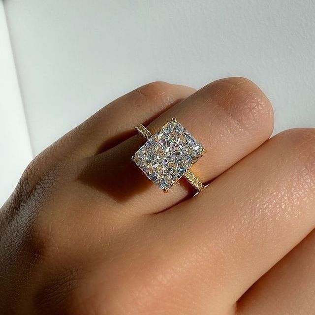 Emerald Cut Crystal Ring - Silver & Gold
Plated Styles