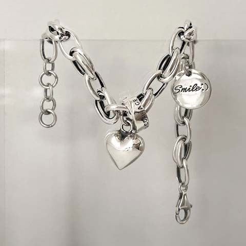 Six-pointed Star Old 925 Sterling Silver Bracelet