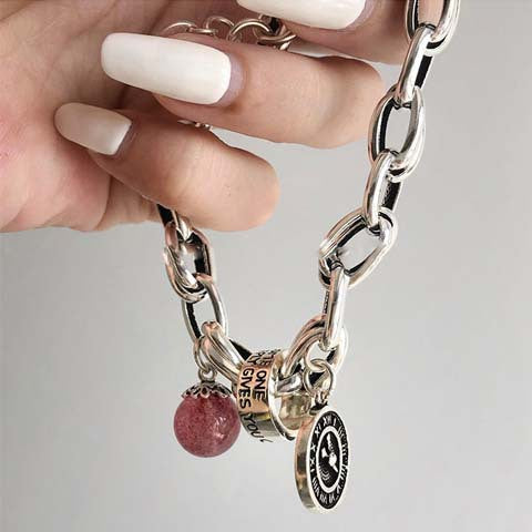 Six-pointed Star Old 925 Sterling Silver Bracelet