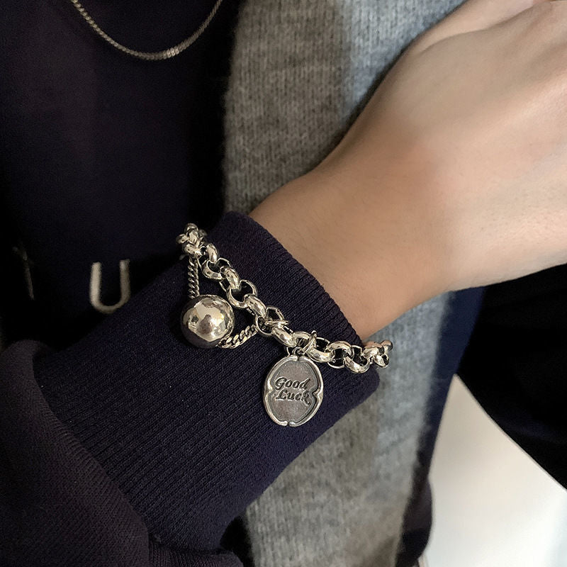 Six-pointed Star Old 925 Sterling Silver Bracelet