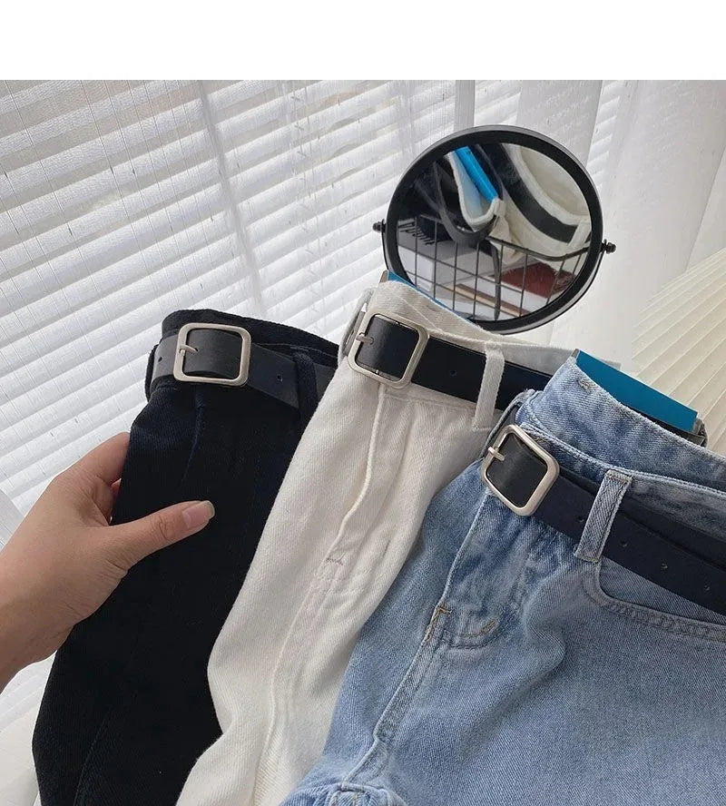 Korean Summer Wide Leg High Waist Denim Shorts
